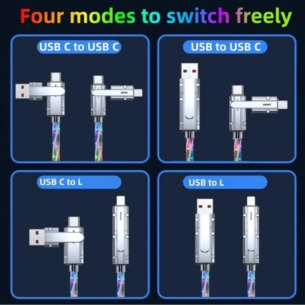 LED Multi-Color Charging Cable - Picture 2 of 3